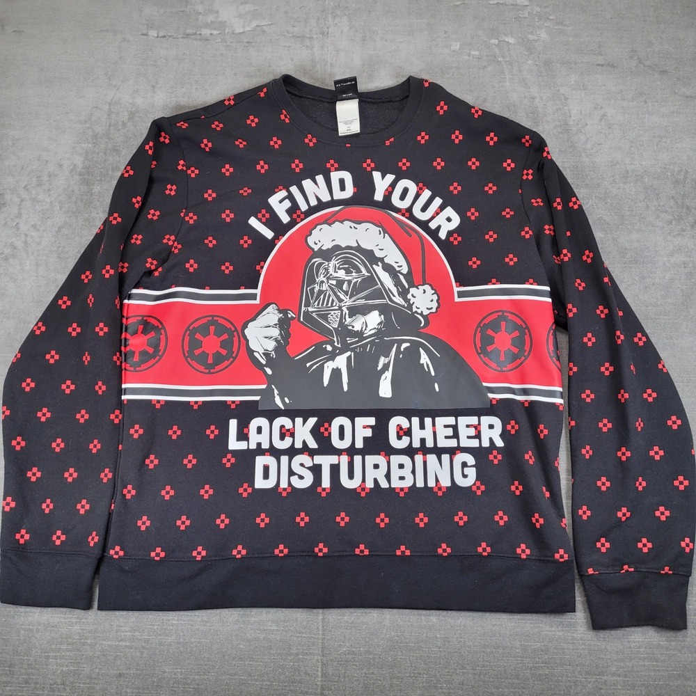 Star Wars Graphic Print Christmas Lack of Cheer Crew Neck Sweatshirt‎ 2XL